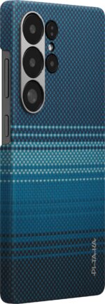 Чехол Pitaka Tactile Woven для Galaxy S25 Ultra кевлар синий — изображение 2
